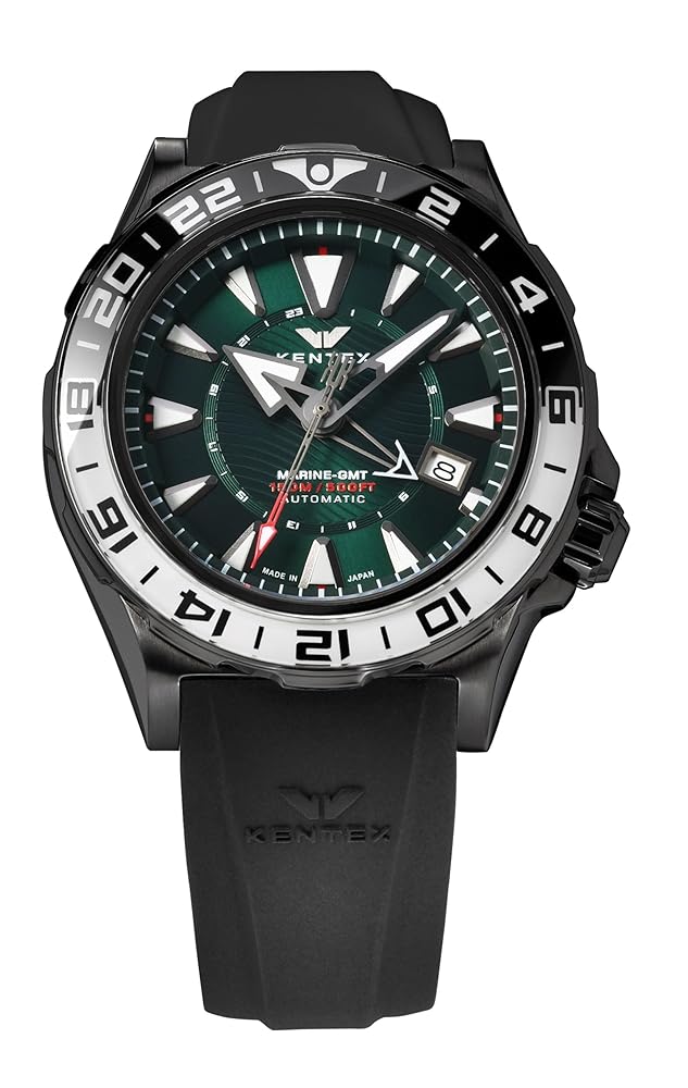 [ケンテックス] 腕時計 IWAWP MARINE GMT 機械式自動巻き 188本限定 S820X-03 メンズ ブラック
