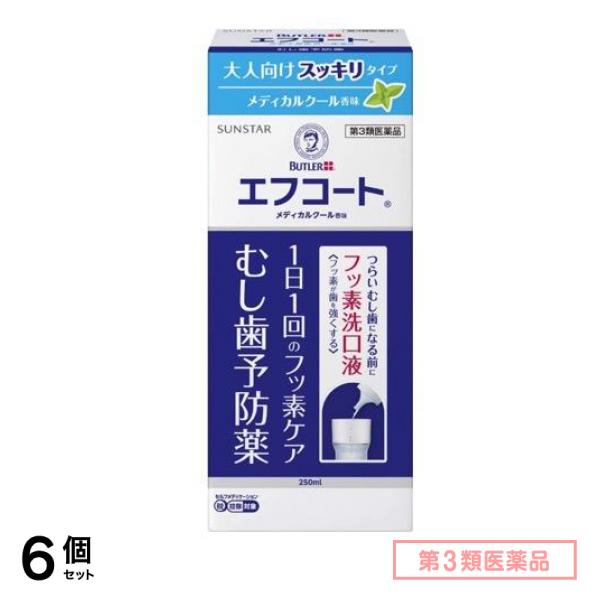 第３類医薬品 バトラー エフコート メディカルクール香味 250mL 6個セット