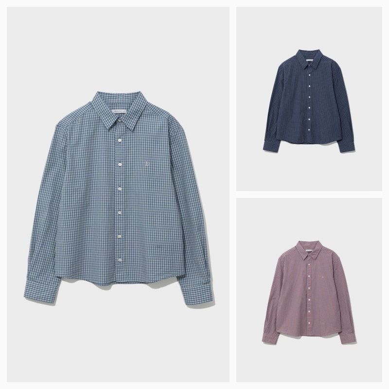 【LOW CLASSIC】26SS REGULAR-FIT Lc CHECKED SHIRT : 3COLORS