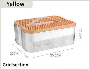 収納ボックス 積み重ね可能なおもちゃ オーガナイザー 雑貨 化粧箱 A-Yellow