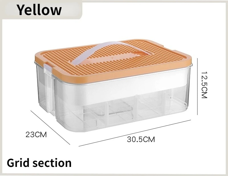 収納ボックス 積み重ね可能なおもちゃ オーガナイザー 雑貨 化粧箱 A-Yellow