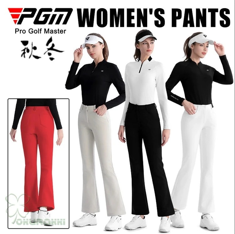ゴルフウェア レディース ロングパンツ ゴルフ 大きいサイズ ストレッチ おしゃれ 秋冬 防寒用 スポーツ 裏起毛 新作モデル2411gnps12