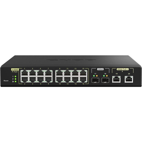 QSW-M2116P-2T2S [スイッチングハブ (20ポート/10GbE SFP+10GbE BASE-T (RJ45)2.5GbE (RJ45))]