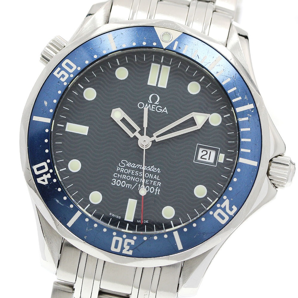 オメガ OMEGA 2531.80 シーマスター300 デイト 自動巻き メンズ 保証書付き_960625【中古】