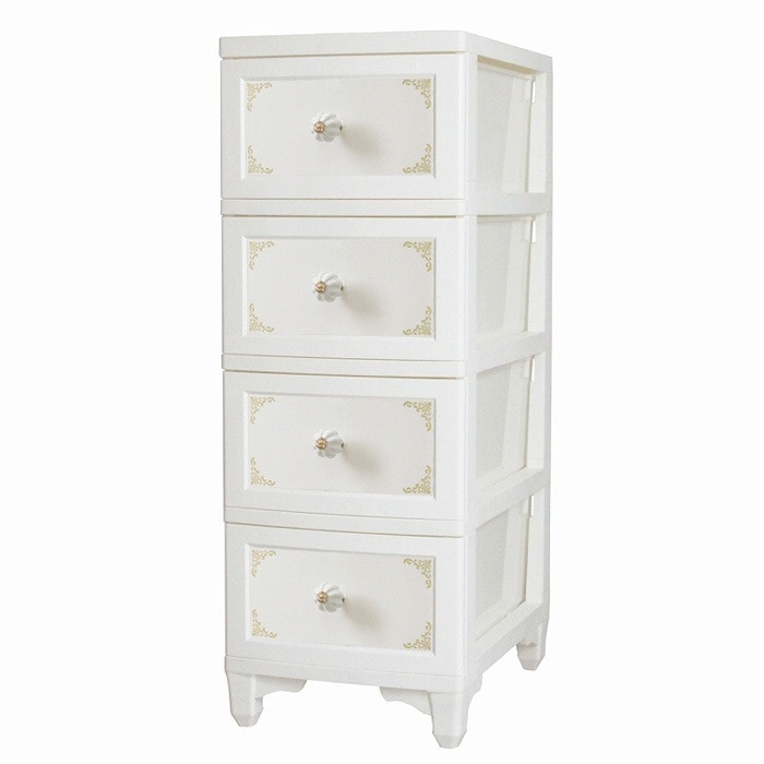 ドレスチェンジチェスト 4段 パールホワイト DPC-04-PW アイエルシー