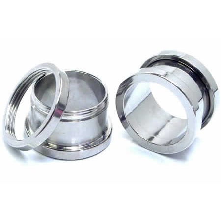 ボディピアス 22mm フレッシュトンネル 22ミリ ステンレス 定番 ラージホール 銀色 シルバー 土管型 ネジ式 装着簡単 シンプルプレーン 耳 軟骨 舌 口 拡張 xxxtn22xxxxxx