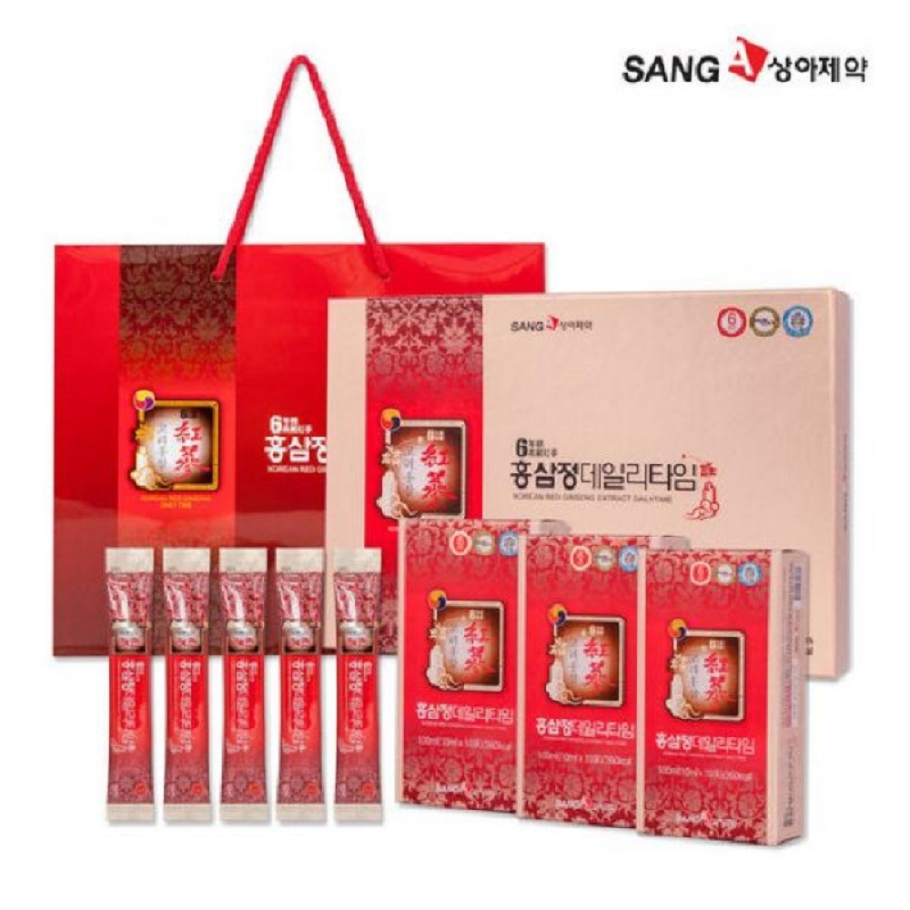 韓国-K MEAL-100%韓国産 6年根 紅蔘亭 デイリータイム 10ml x 30包 ショッピングバッグ付 ギフトセット-K FOOD