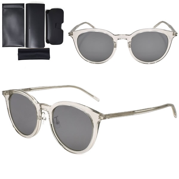 サングラス SAINT LAURENT SL 488/K 004 サングラス アジアンフィット メンズ レディース ユニセックス SL488K-004 ベージュ シルバー