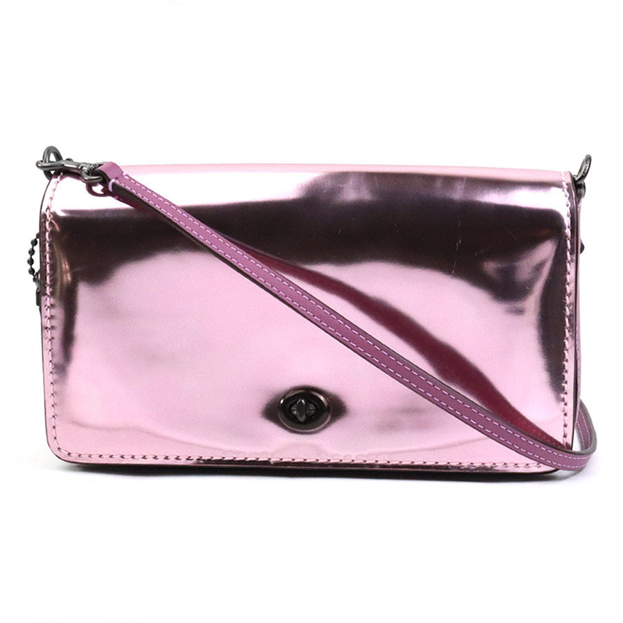 コーチ COACH ショルダーバッグ レザー メタリックピンク レディース 55785k