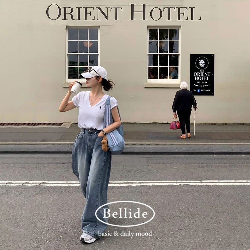 [MADE] サイドフォールディングワイドデニムパンツ pt1394