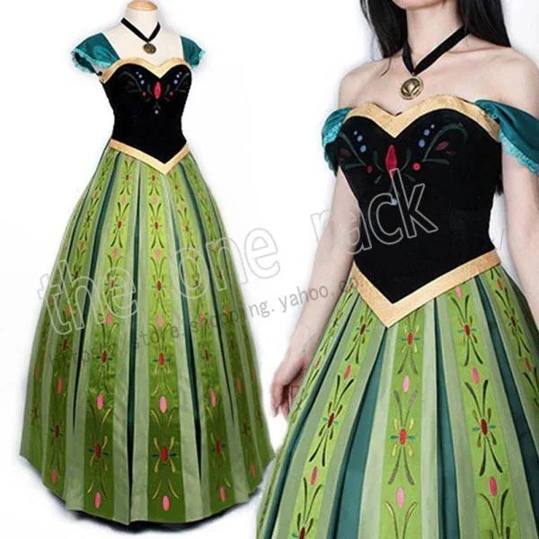 アナと雪女王 コスプレ アンナ コスプレ 衣装 アナ Anna コスチューム ワンピース 大人 プリンセス 仮装 ハロウィン
