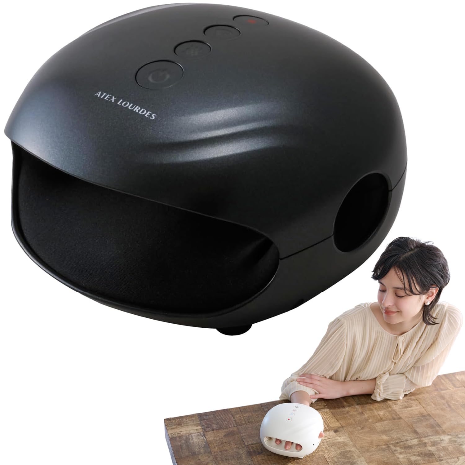 アテックス ATEX ルルド ハンドマッサージ ハンドケアコードレス AX-HP285bk ブラック 手 16,157円