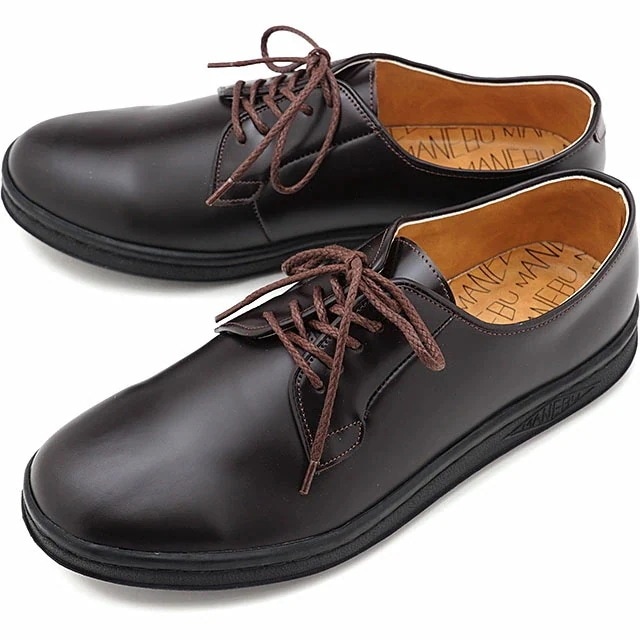 レザーシューズ HIHIN FACE SKIN ヒヒン プレーントゥ スニーカー 靴 ソ－ル BROWN メンズ [MNB-001B]