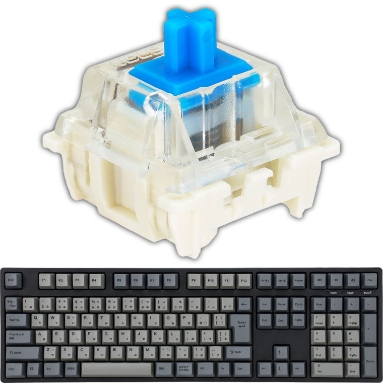 【アウトレット】 IK-CD108-G/BL-BK iKBC テンキー付 メカニカルキーボード 有線 日本語JIS配列 青軸 ブラック ホットスワップ CherryMX互換 Windows Mac