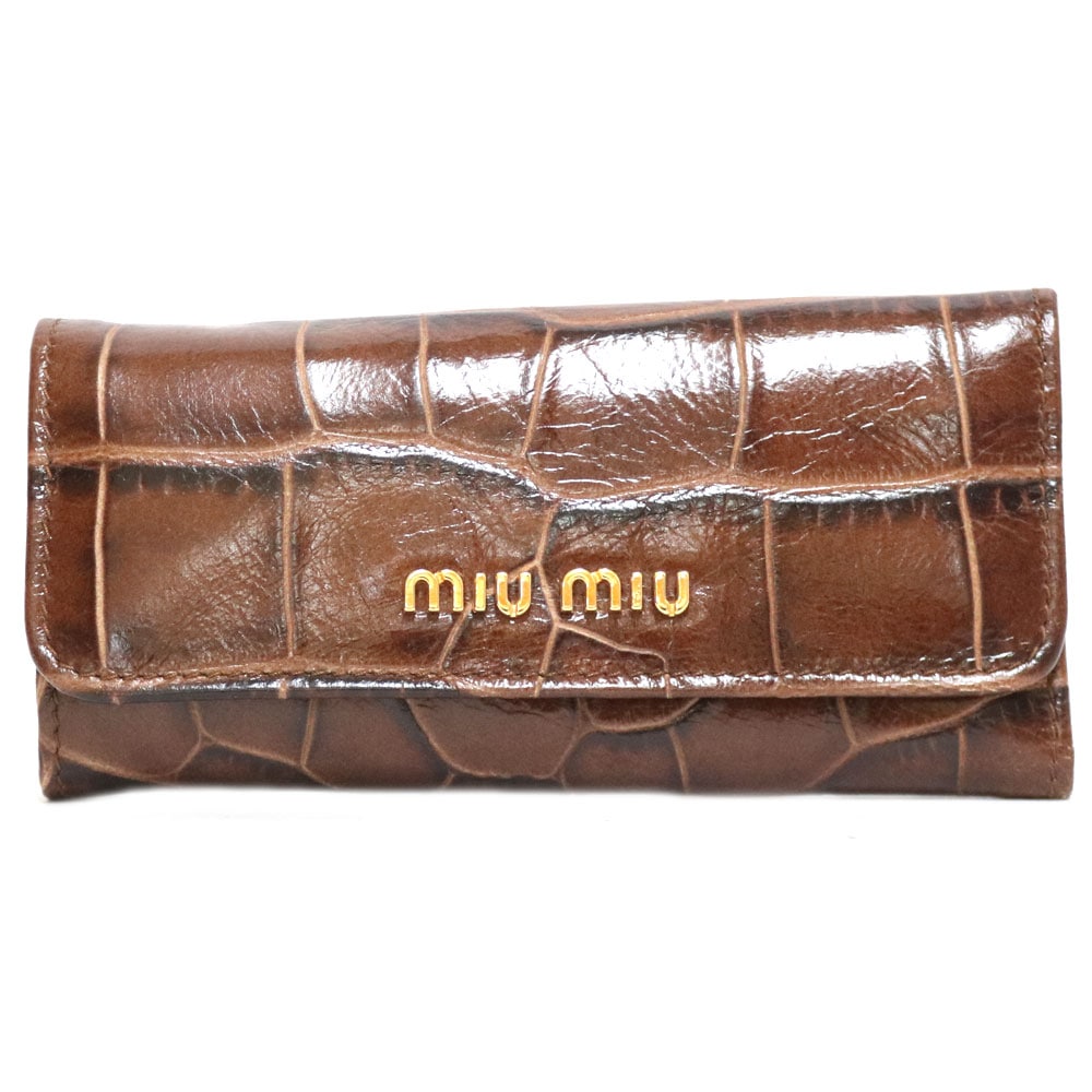 ミュウ ミュウ Miu Miu キーケース レザー レディース 中古