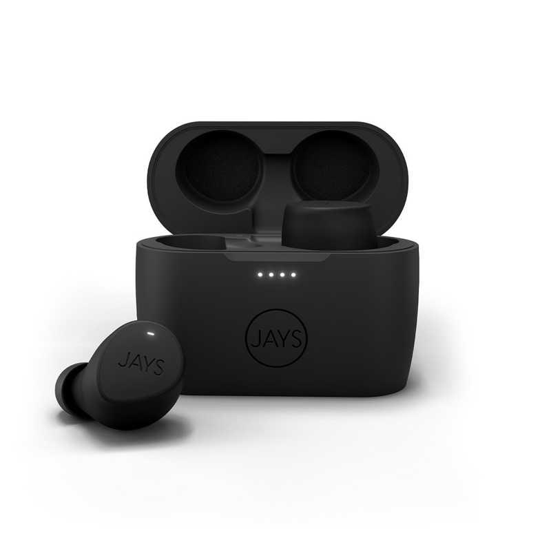 JAYS　フルワイヤレスイヤホン リモコン・マイク対応 ブラック m-Five True Wireless　RJS-MFTW-BK
