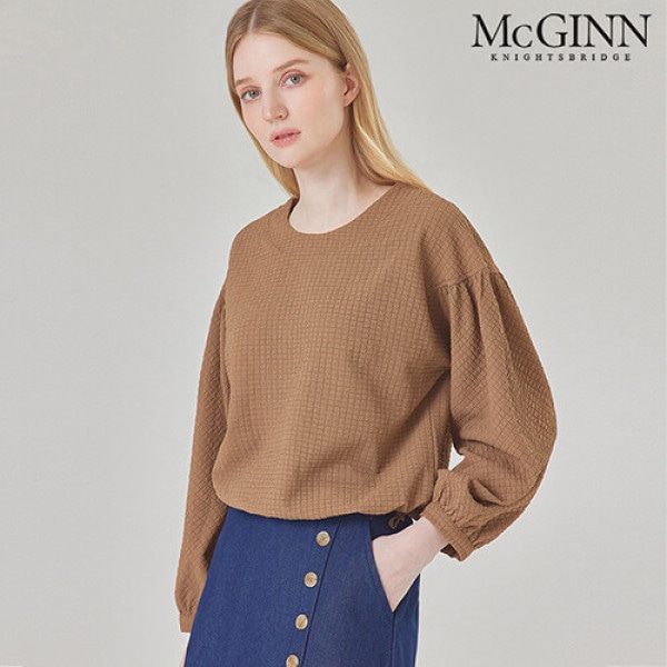 McGINN ストリング ワッフル ブラウス_M3F1BL5101