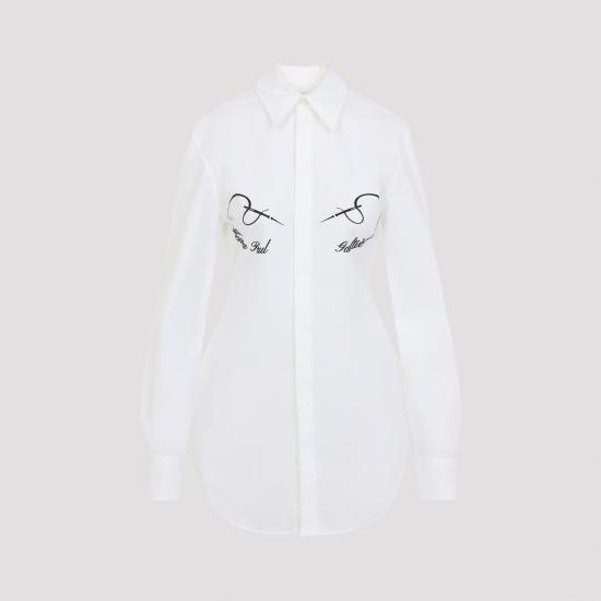 JEAN PAUL GAULTIER Women Shirts 2601WST050C071 0100 WHITE BLACK