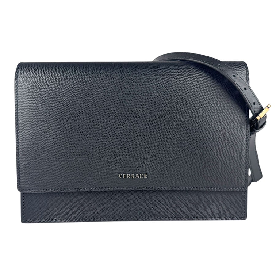 ヴェルサーチ VERSACE ショルダーバッグ レザー ブラック レディース z8535