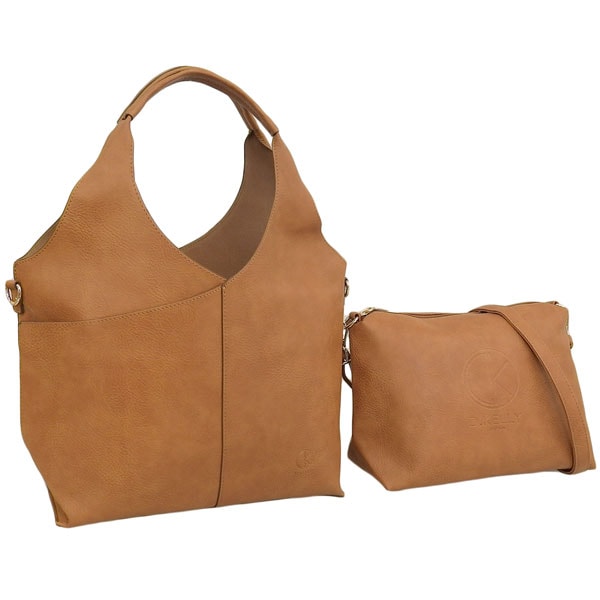リンレ バッグ レディース 2WAY ショルダーバッグ トートバッグ ハンドバッグ A4対応 2点セット セット商品 キャメル DK-5016CAMEL RINRE