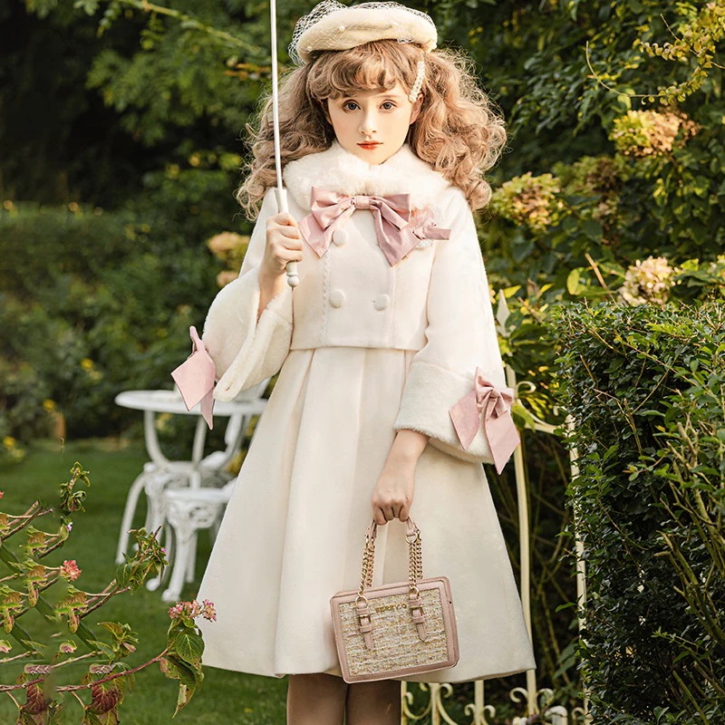 お姫様ワンピース厚手暖かいかわいいチェスターコート ロリータ チュニック森ガール ロリータ ワンピース ドレスコスプレ かわいい レトロイベント ハロウィン長袖卒業式結婚式