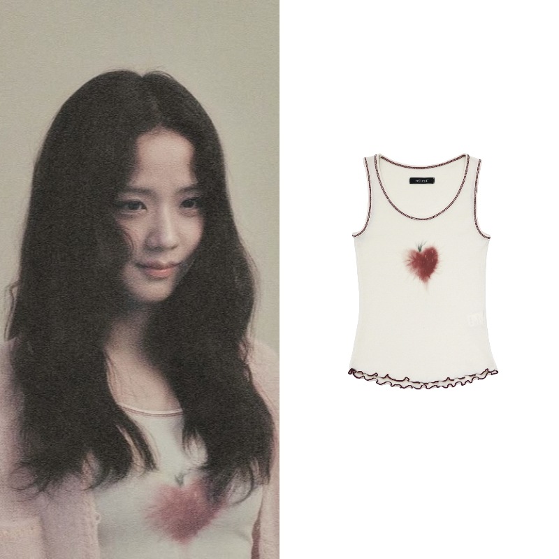 [ジス着用] いちごプリント タンクトップ Tシャツ THORN STRAWBERRY SLEEVELESS