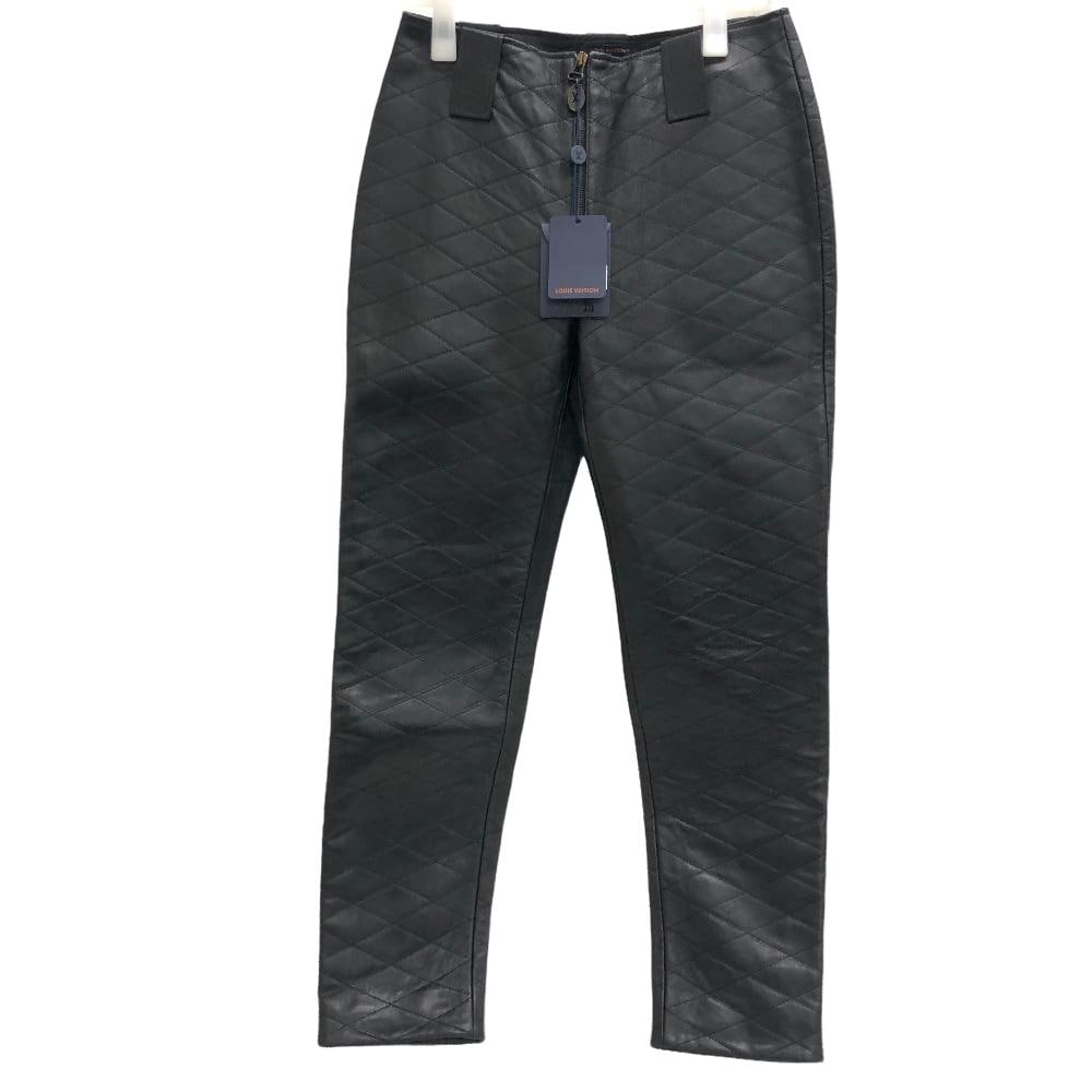 1AFFU7 マレタージュ 24SS 38 レザー パンツ ブラック レディース ブランド