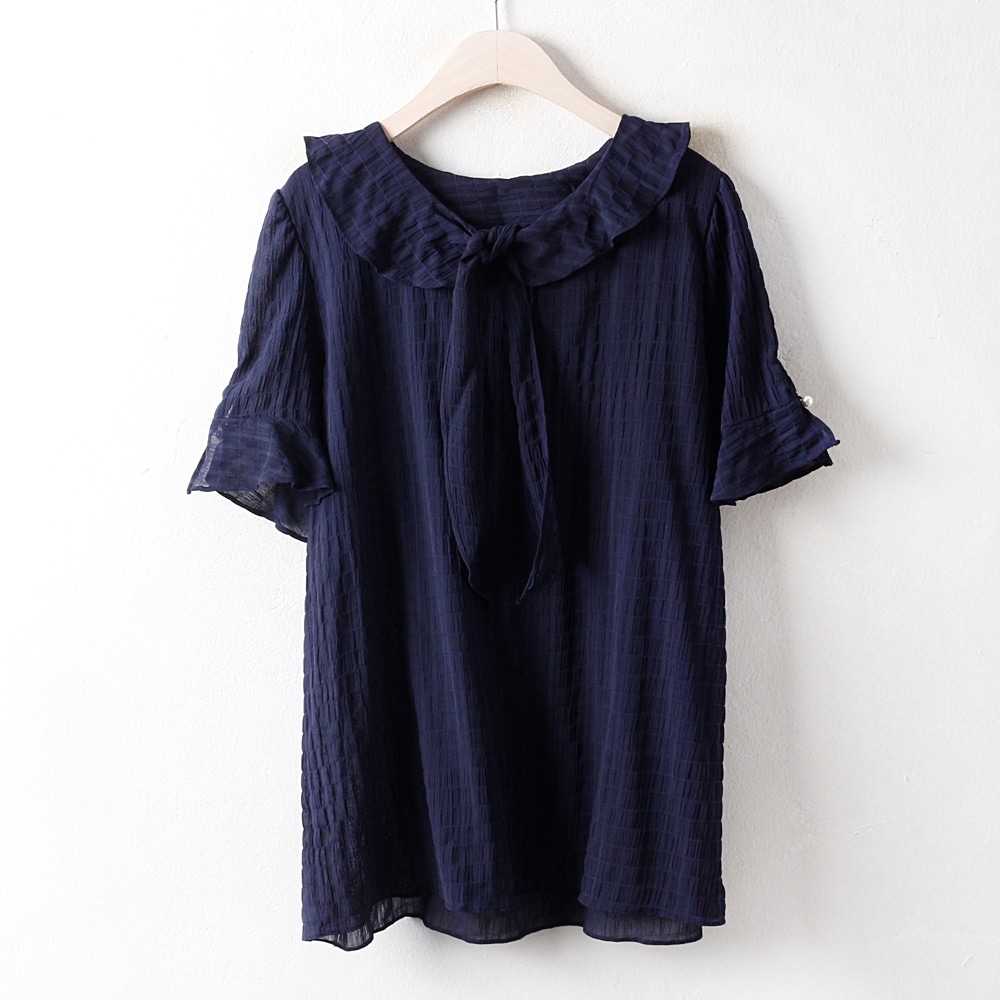 服韓国服ファッション大きいサイズパールスカーフブラウスPG2739M807 real bigsize korea fashion 6,043円