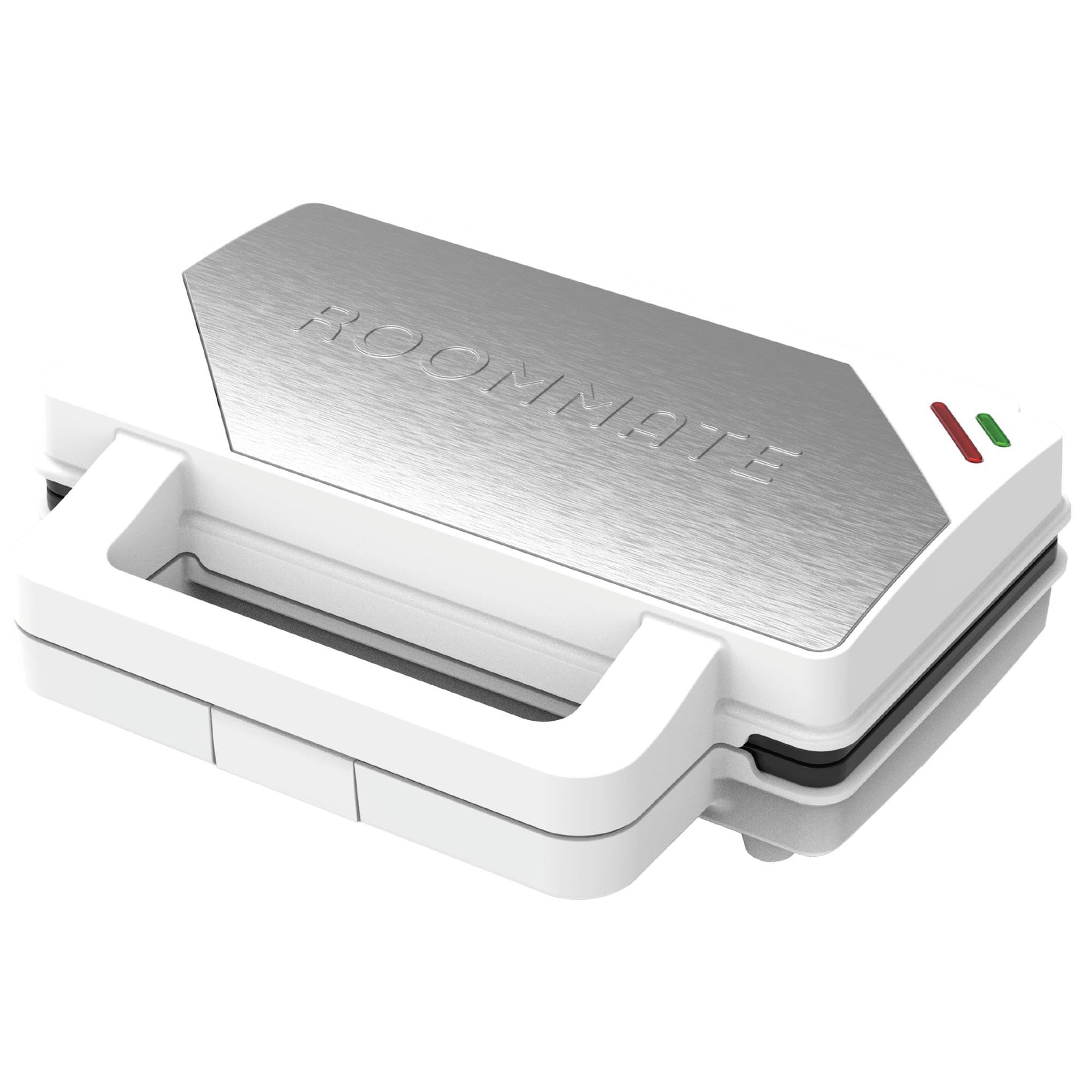 [東京Deco] 耳まで焼ける 具だくさん 厚焼き ホットサンドメーカー ホワイト [食パン6～8枚切り対応] 耳付きで焼ける 電気 一人暮らし 新生活 ダブル 圧着式 2枚焼き 上下両面焼き 簡単操