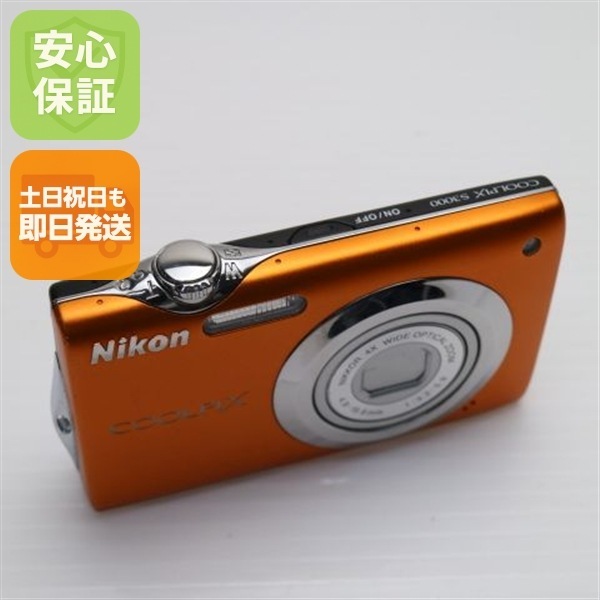 超美品 COOLPIX S3000 ファインオレンジ Nikon デジカメ 111