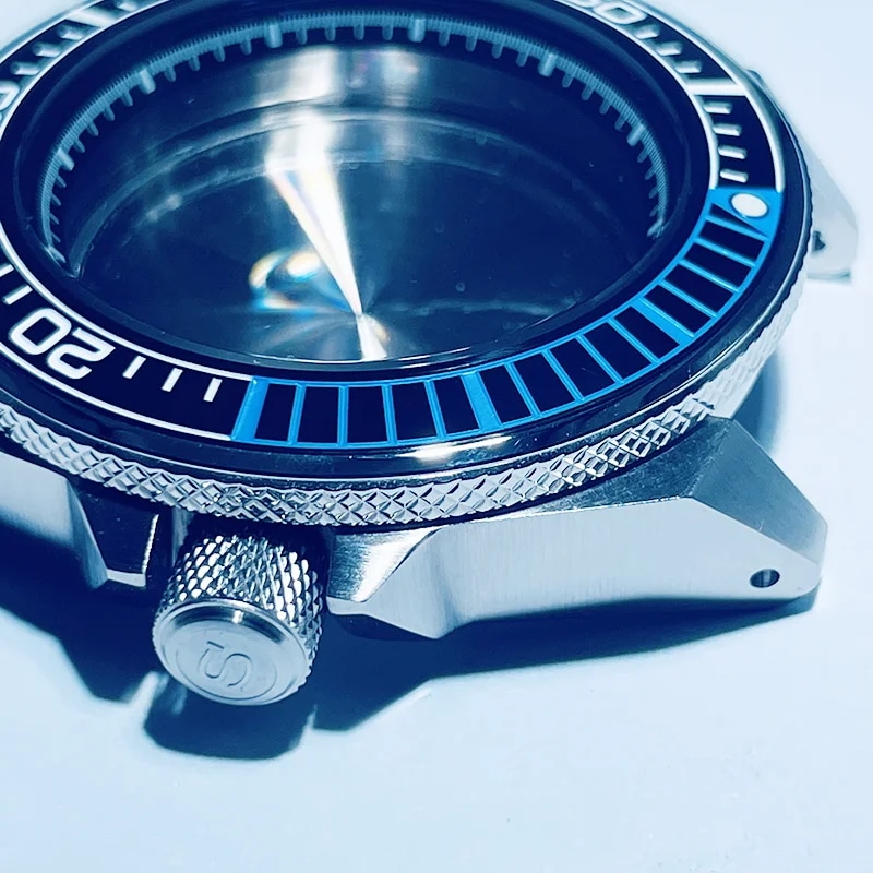 Seikoサムライダイビング時計改造ケース付きセラミックリングサファイアガラス200メートル防水nh35ケース28.5mmダイヤル用