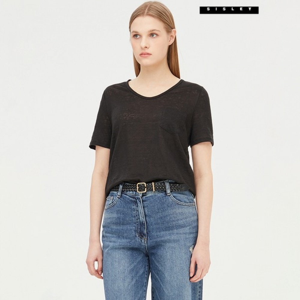 [シスレー] シスレーヘイニーポケットリネンTシャツSATSC3531