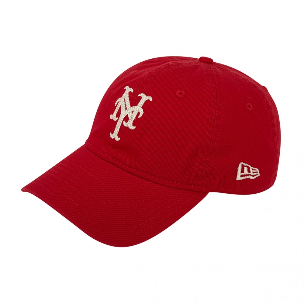 NEWERA MLBクーパースタウンチェーンニューヨークメッツアンストラクチャーボールキャップスカーレット/13549196