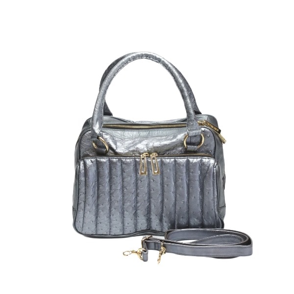 SB4120 パール加工 ソフト トリプルファスナー 2WAY スチールブルー