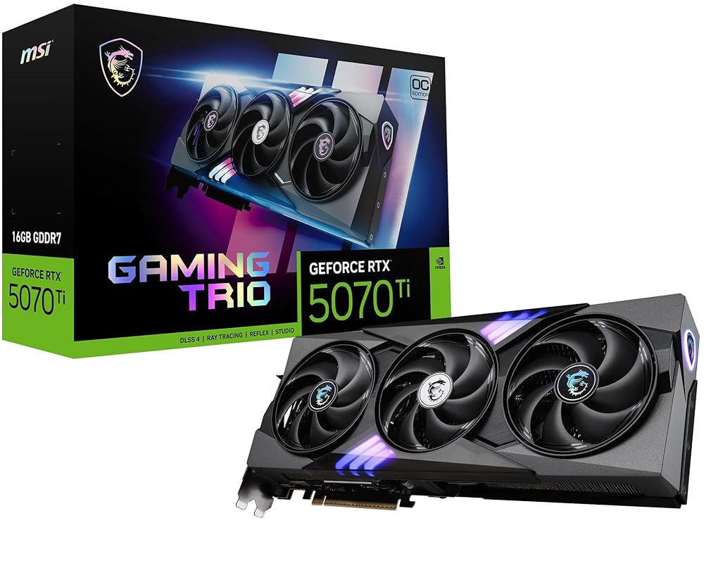 MSI GeForce RTX 5070 Ti 16G GAMING TRIO OC グラフィックスボード VD9096