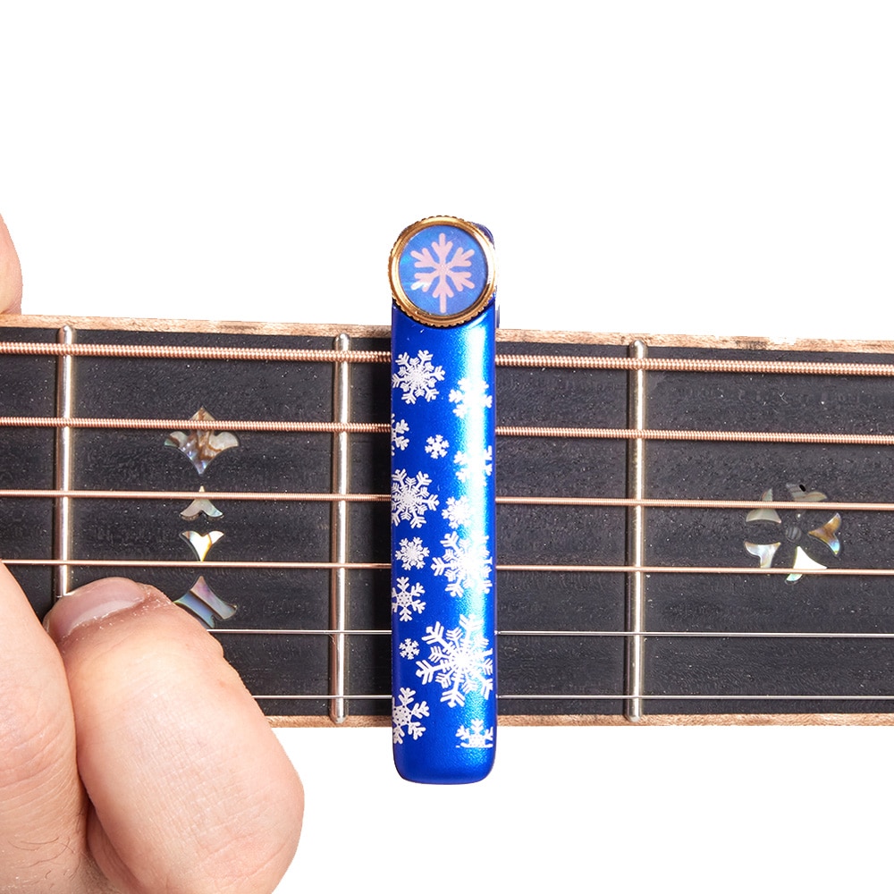 Jstaff シリーズ ギターカポタスト ワンタッチ式 軽量型金属カポタスト J1S アルミ製 テーマモデル スノーフレーク