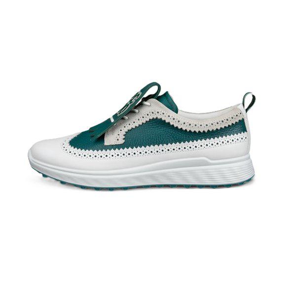 女性ゴルフシューズ グリーンスパイクレス 2025 レザー 練習靴 ゴルフシューズ