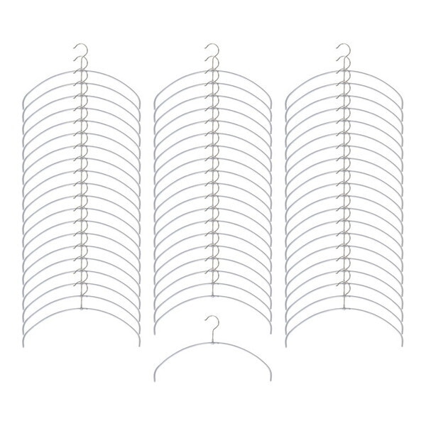 119611 人体ハンガー シルバー 60本組