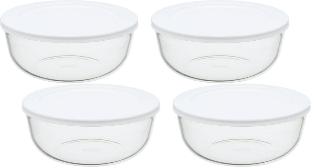 iwaki(イワキ) 耐熱ガラス 保存容器 L 1.3L ×4個セット パックぼうる KBC4160-W1