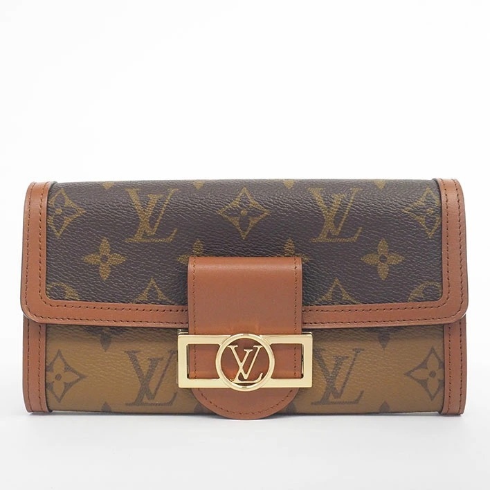 【美品】ルイ ヴィトン ポルトフォイユサラ ドーフィーヌ モノグラム & モノグラムリバース レディース 【長財布（小銭入れあり）】