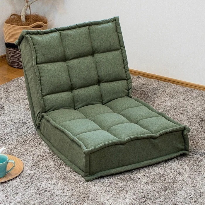 座椅子 herbs ハーブス スプリング座面の繋がるフロアチェア RMTH-03-OLV オリーブ