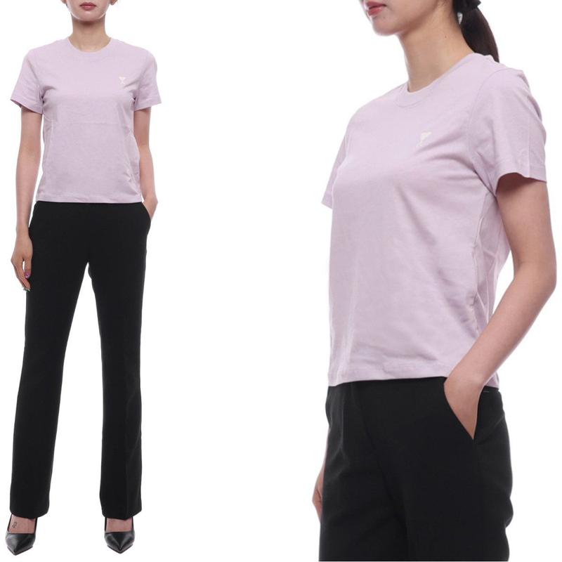 [] 25SS 女性 ハートロゴ クロップド 半袖Tシャツ (FTS060 724 504 W 25S)