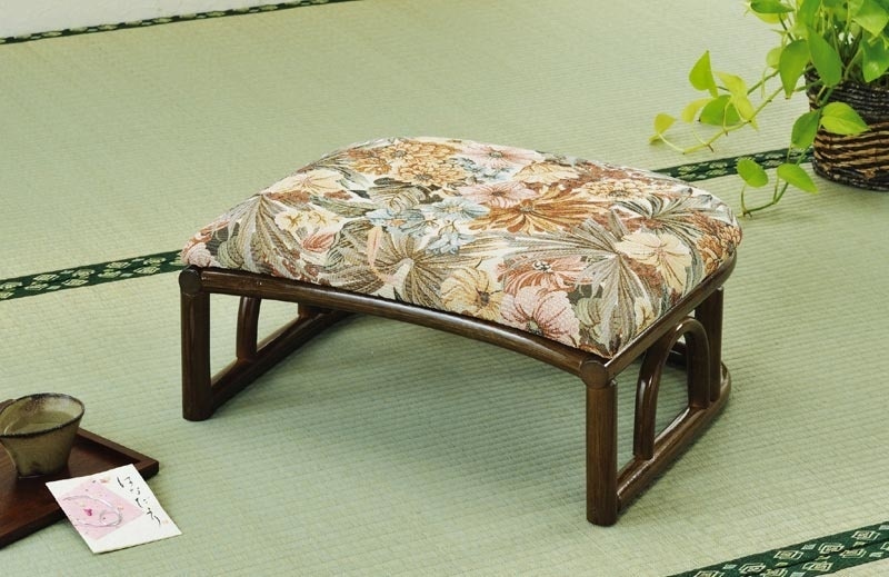 ラタン（籐） クッション付座椅子 C72B