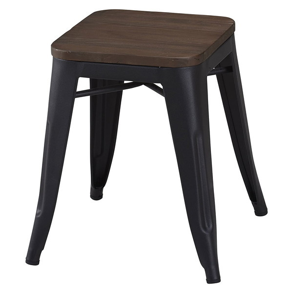 エルムメタルスツール45 マットブラック N-8344