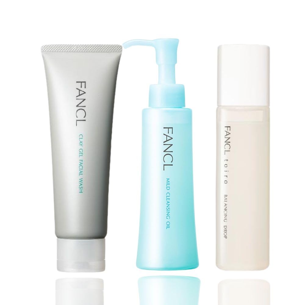 FANCL スキンケア3点セット マイルドクレンジング(120mL)＆泥ジェル洗顔(120g)＆トイロバランシングドロップ(120mL)