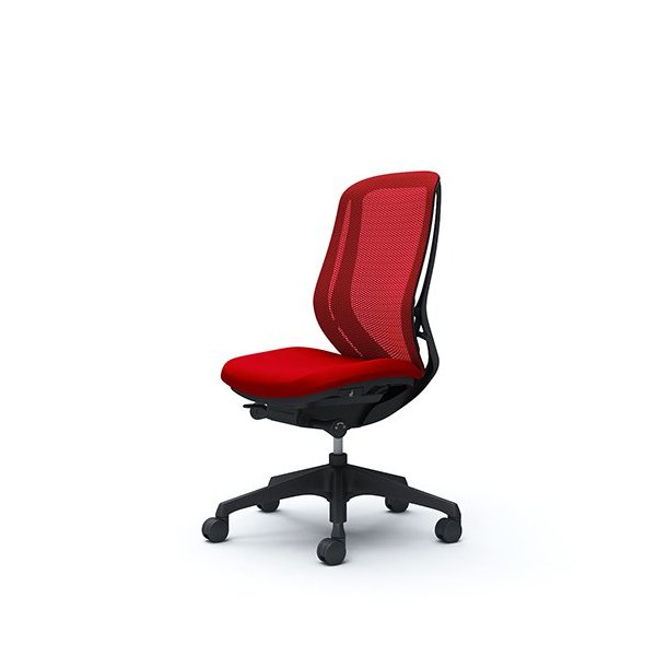 オカムラ シルフィー 肘なし 背メッシュ ハイ C635XRFMP9 レッド [オフィスチェア]