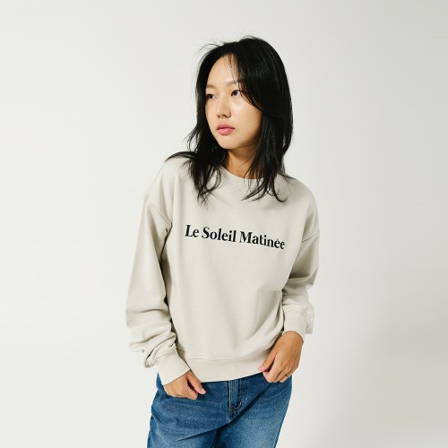Le Soleil Matinee Logo Sweat Shirts [GREIGE]