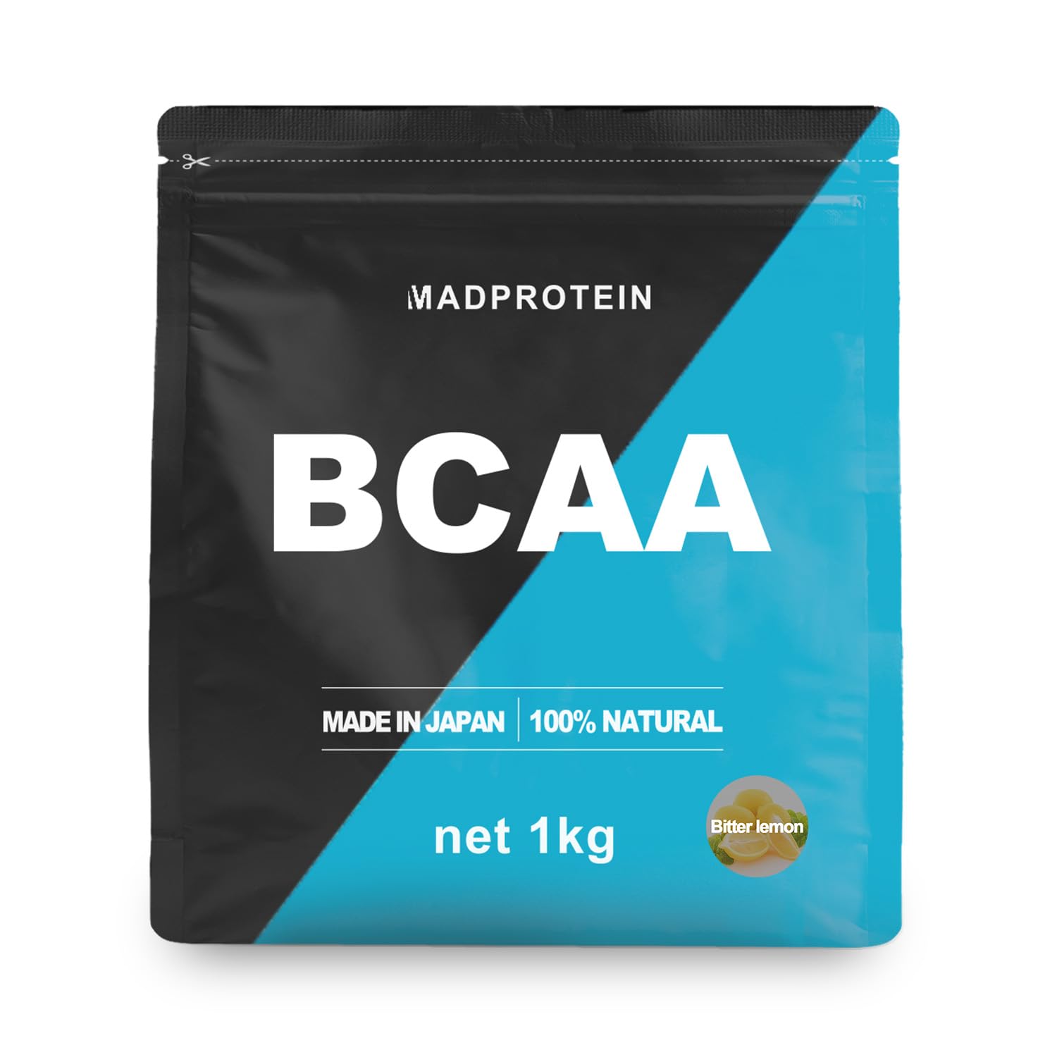 MAD PROTEIN(マッドプロテイン) BCAA 人工甘味料不使用 オールインワン 国内製造 選べる11種類 (ビターレモン, 1kg)
