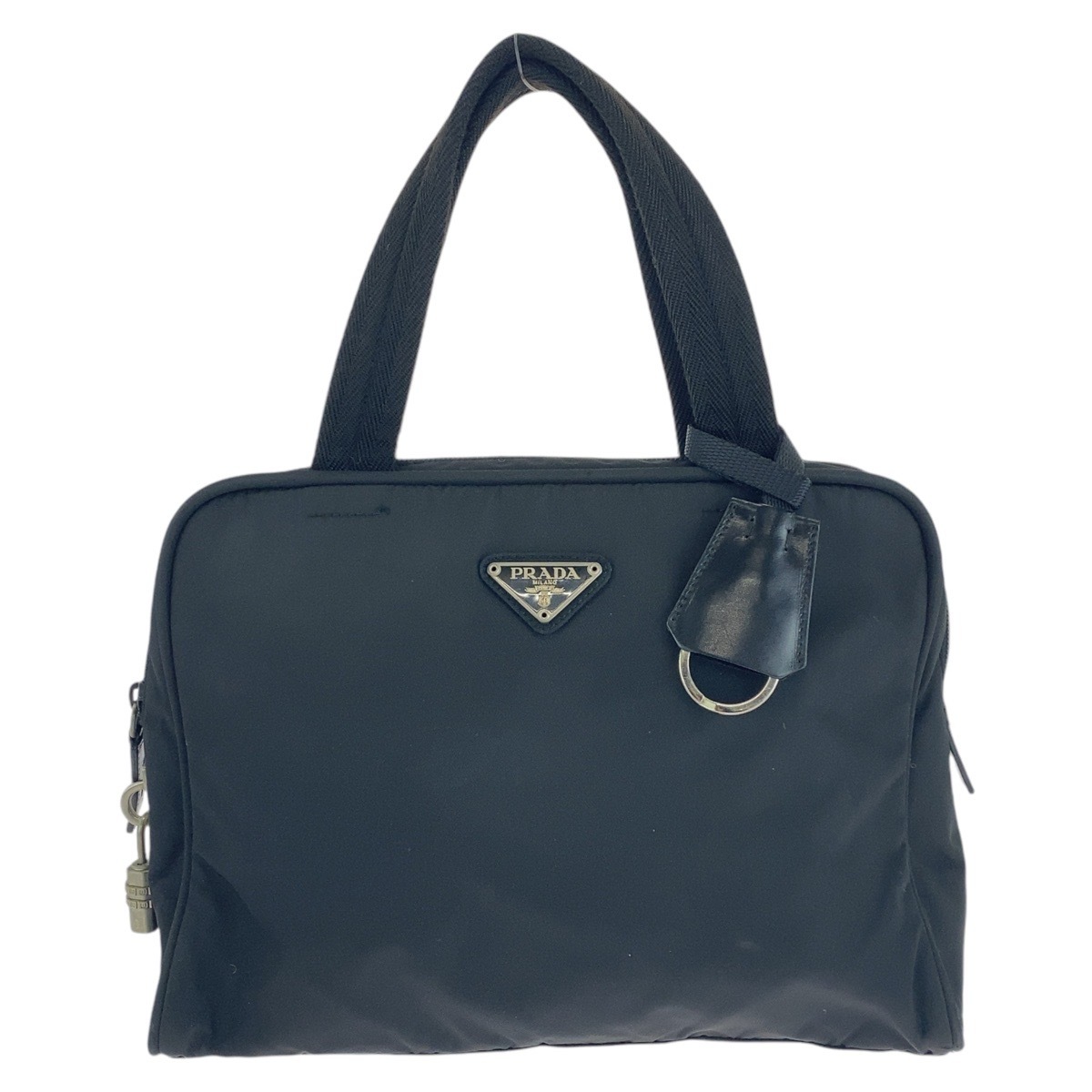 美品 テスート 三角ロゴプレート ブラック 黒 シルバー金具 ナイロン トートバッグ ハンドバッグ レディース 503703 22,644円