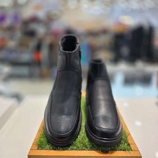 セーブゾーン04男性コンフォートカジュアル裏起毛防寒ブーツチャッカハイトップソフト軽量AB（S43951668）